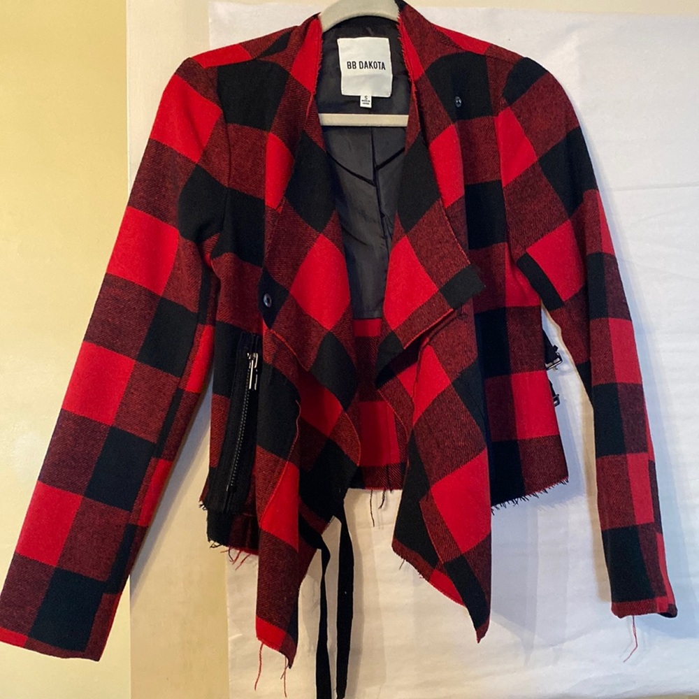 BB DAKOTA RED PLAID JACKET